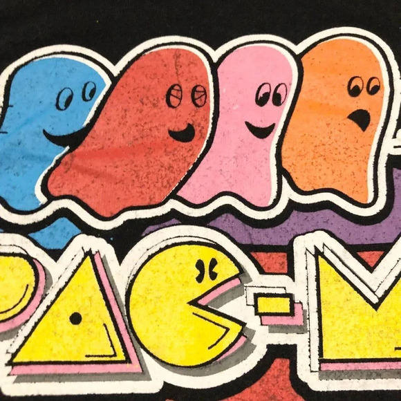 Pac Man Video Game T Shirt Size Medium Womens Pacman Top Bandai Namco - Picture 8 of 16